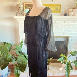 Vintage fringe dress 1960s style pin-up
